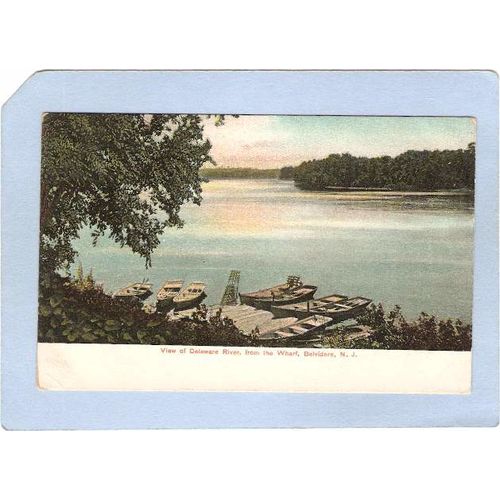 New Jersey Belvidere View Of Delaware River From The Wharf~2829