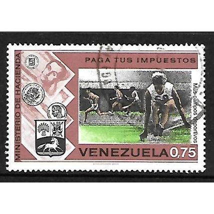 VENEZUELA 1974 PAY YOUR TAXES CAMPAIGN 75c SPORTS STADIUM SG 2270 FINE USED#2