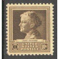 878 10c Jane Addams Fine MNH GA0306