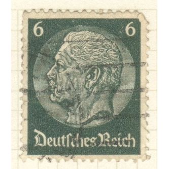Germany 1934 - 6pf dark green - President Von Hindenburg - used 2