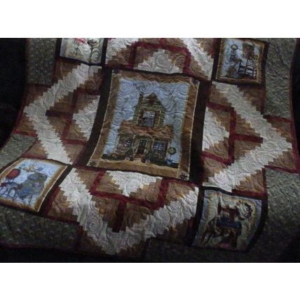 Quilt A Quilter's Home is a Log Cabin with Pillowcase 071320QPC