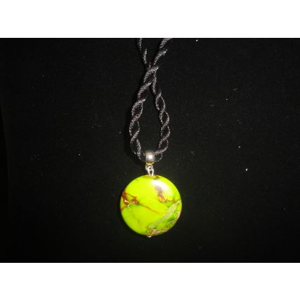 Beige green brown reversable 25mm ocean jasper necklace child or adult