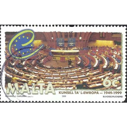 MALTA, Council of Europe Assembly, Strasbourg, brown 1999, 6c