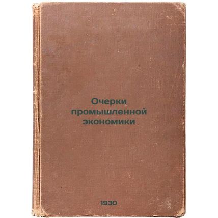 Ocherki promyshlennoy ekonomiki. In Russian /Essays on the Industrial Economy