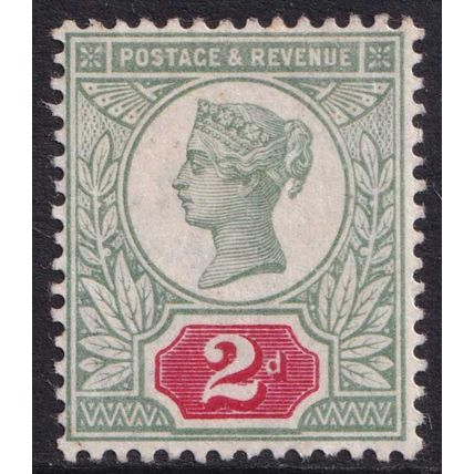Great Britain QV 1887-92 2d Grey-Green Carmine Jubilee SG200 Mint MH