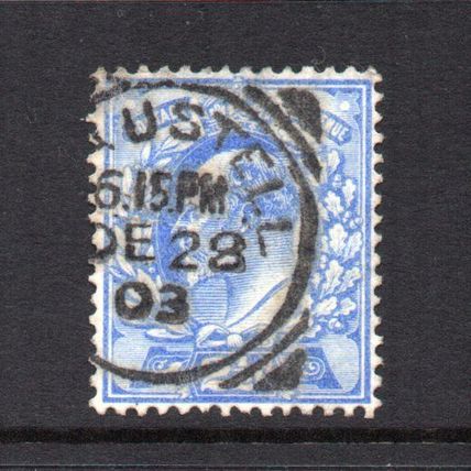 Edward VII - 1902-10 - 2½d Blue (sg230) Used (St. Austell 1903)