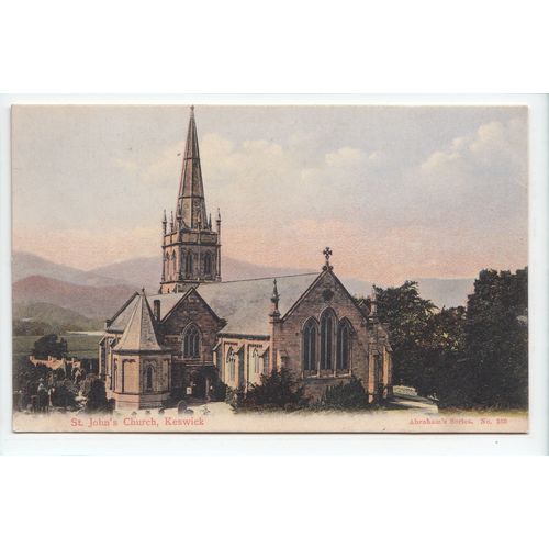 St John's Church Keswick Cumbria Postcard Abraham's Series