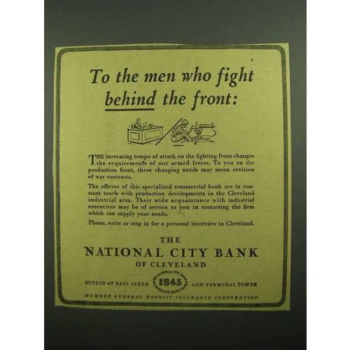 1943 National City Bank of Cleveland Ad - Men Who Fight