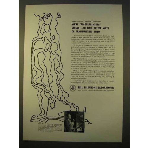 1963 Bell Telephone Ad - We're Fingerprinting Voices
