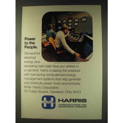 1976 Harris Microplex Energy Management System Ad
