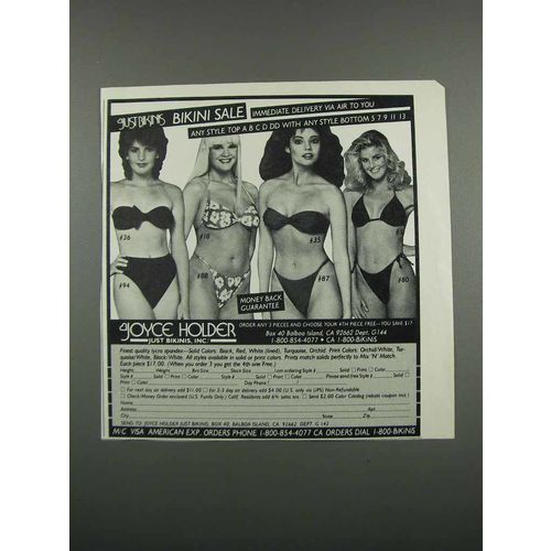 1983 Joyce Holder Just Bikinis Ad - Design Your Own