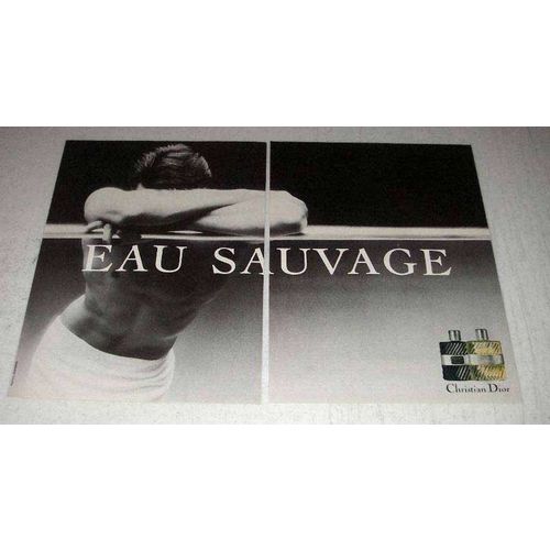 1987 2-page Christian Dior Eau Sauvage Cologne Ad