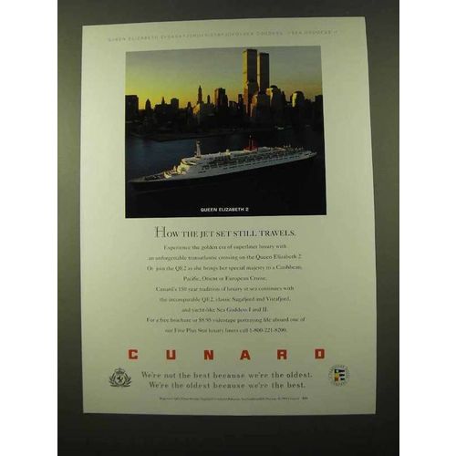 1992 Cunard Queen Elizabeth 2 Cruise Ad - Jet Set