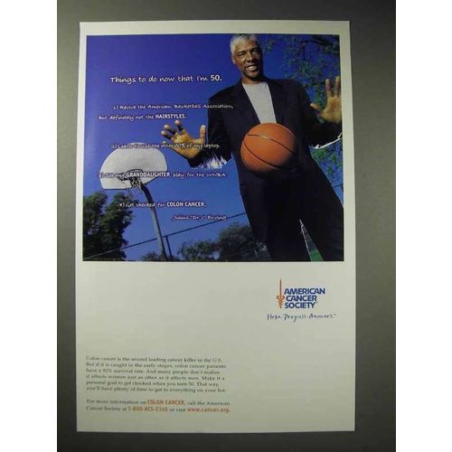 2000 American Cancer Society Ad - Julius Dr. J Erving