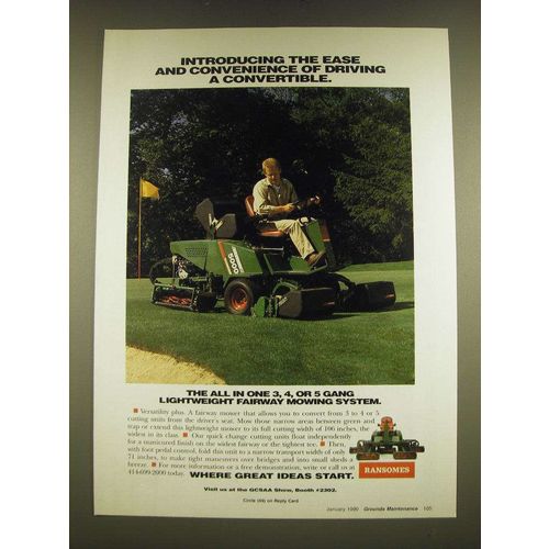 1990 Ransomes Ad - 3, 4, or 5 gang Lightweight Fairway mowing System