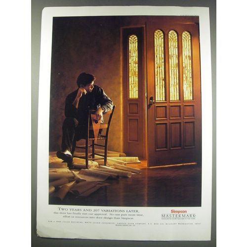 1991 Simpson Mastermark Doors Ad - Two years and 207 variations later