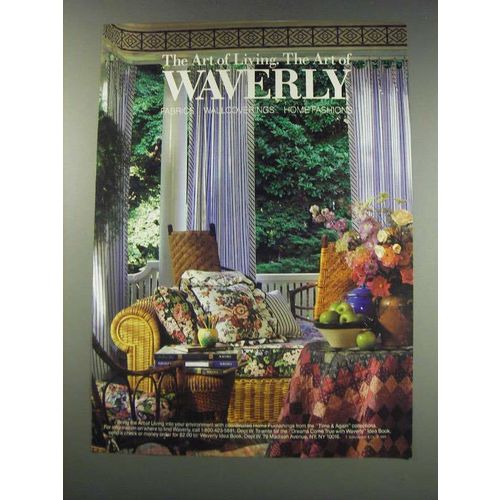 1991 Waverly Time & Again Collection Home Furnishings Ad - The art of living
