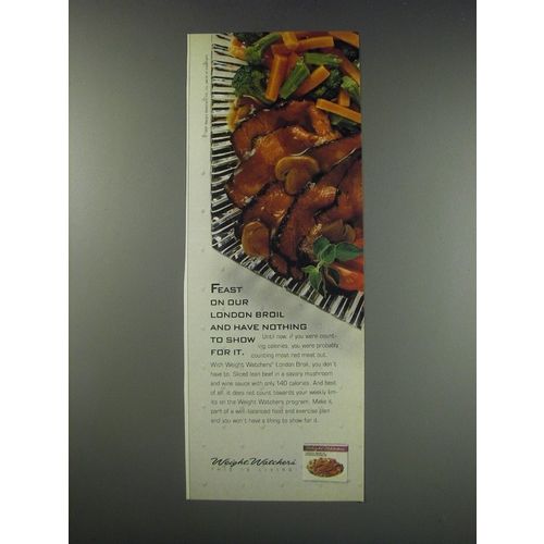 1991 Weight Watchers London Broil Ad - Feast on our London Broil