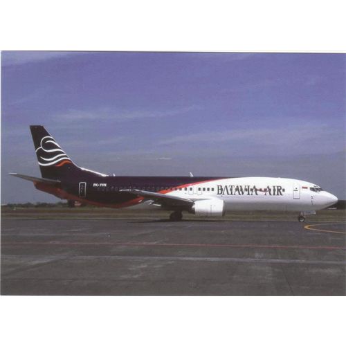 Batavia Air Boeing B737 400 Aircraft Civil Aviation Postcard (A22938)