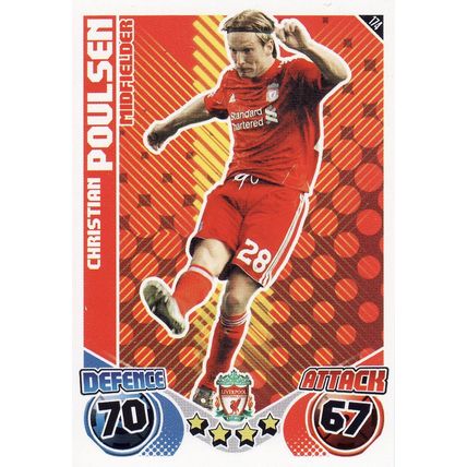Match Attax 2010/2011 174 Christian Poulsen Liverpool