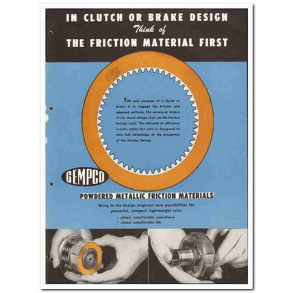 General Metals Powder Company 1946 vintage catalog friction brake
