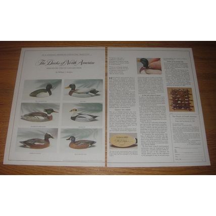 1982 The Franklin Gallery Ducks of North America Ad - In a Uniquely American