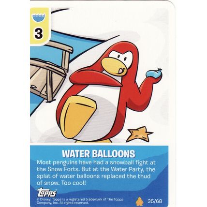 Disney Club Penguin Series 3 Fire 35/68 Water Balloons