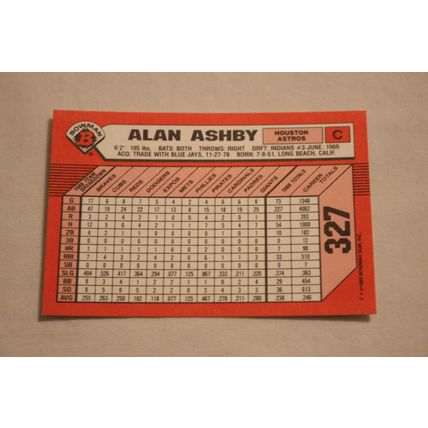 Alan Ashby 1989 Bowman TIFFANY NO. 327
