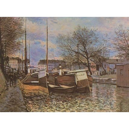 Canal Saint Martin Alfred Sisley 1870 Painting Postcard
