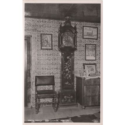 Hallig Hooge Grandfather Clock Koningspesel German Postcard