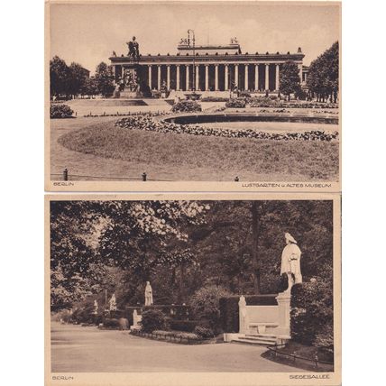 Gruss Aus Berlin Siegesalle In Berliner Tiergarten 2x Postcard s
