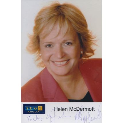 Helen McDermott Anglia News Television Hand Signed Photo