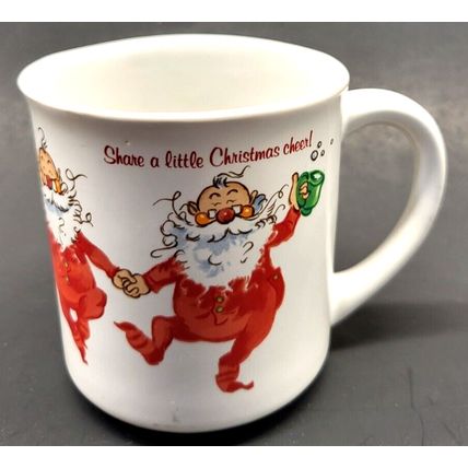 1983 Wallace Berry & Co. Collectors Mug Santa Claus Coffee Cup Vintage (Z27D)