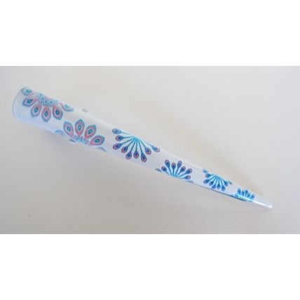 Please read details before buying!! painted peacock alligator hair clip