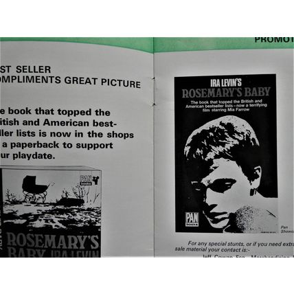 ROSEMARY'S BABY (1973) vintage pressbook ***Mia Farrow, John Cassavetes***