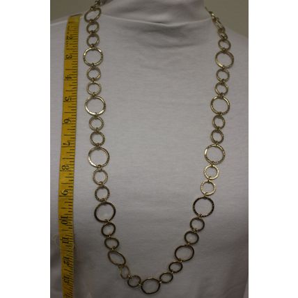 Chico's gold tone necklace, 37", chain links