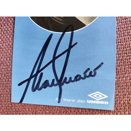Signed/Autographed, 3.5"x6", Photo by Alan Shearer CBE (Footballer) + COA
