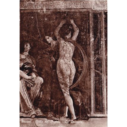 Pompei Villa Misteri La Baccante Italy Real Photo Postcard unused VGC