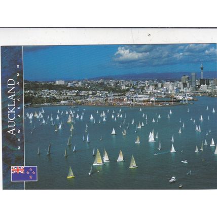 Auckland City and Waterfront New Zealand Postcard unused VGC