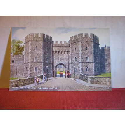 HENRY VIII GATEWAY, WINDSOR CASTLE by Brian Gerald unused vintage postcard =