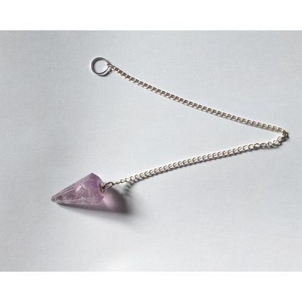 FACETED AMETHYST CRYSTAL PENDULUM (BRAZILIAN) Faceted Amethyst Crystal Pendulum