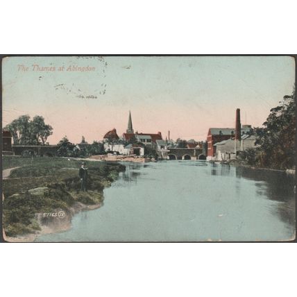 The Thames at Abingdon, Berkshire, 1912 - Valentine's Postcard