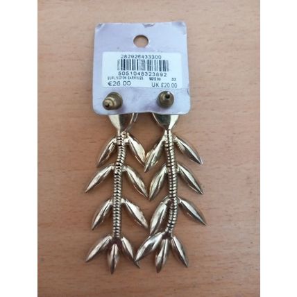 Coast Burlington Earrings Gold Silver Colour Leaf Shape Ladies for pierced ears