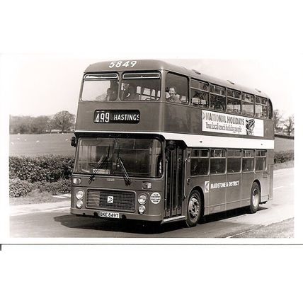 Black & White Photograph of Maidstone & District Motor Services Ltd. - BKE 849T