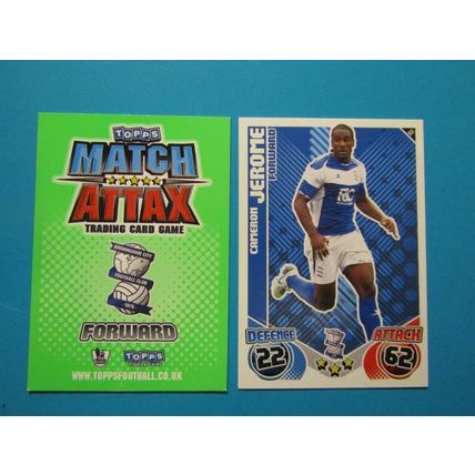 53. Cameron Jerome - Birmingham - Match Attax 2010/11 Football Card EF1