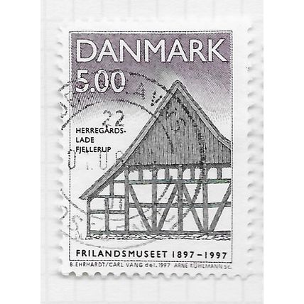 DENMARK DANMARK 1997 100 YEARS OPEN AIR MUSEUM TIMBER FRAMED BUILDING 5Kr USED