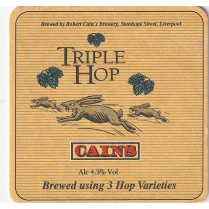 BEER MAT - CAINS BREWERY - TRIPLE HOP - (Cat 056) - (2000)