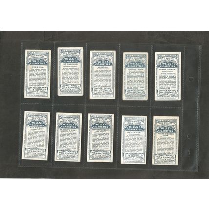 Flowers A full set of Wills Cigarette Cards Old English Garden Flowers 2nd 1915