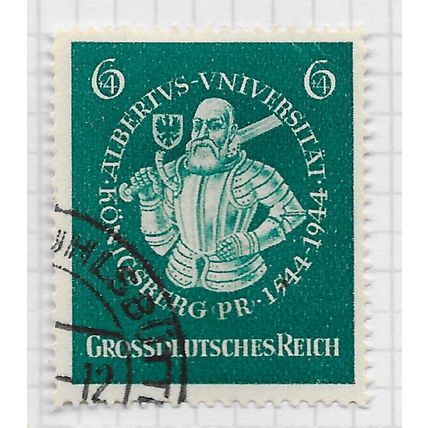 GERMANY 1944 EDUCATION KONISBERG UNIVERSITY 400 YEARS ALBERT DUKE FOUNDER USED