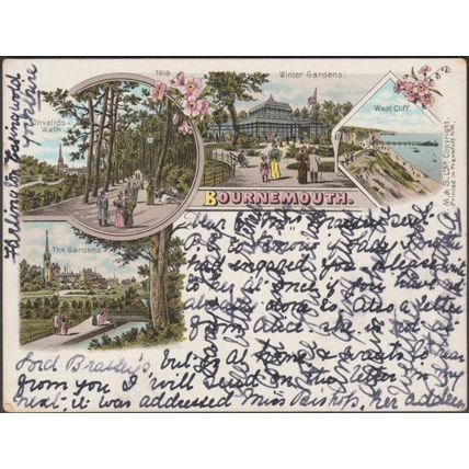 Court Card - Bournemouth, Hampshire, 1906 - M & S Postcard
